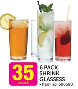 6 Pack Shrink Glassess-Per Pack