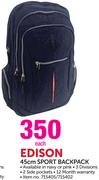 Edison 45Cm Sport Backpack-Each