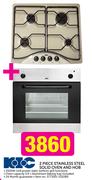 KIC 2 Piece Stainless Steel Solid Oven And Hob