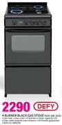 Defy 4 Burner Black Gas Stove DGS168SGG