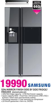 Samsung mirror hotsell fridge freezer