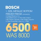 Bosch 320Ltr Metallic Bottom Freezer Fridge KGN36XI32