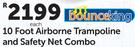 BounceKing 10 Foot Airborne Trampoline And Safety Net Combo-Each