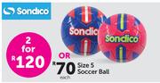 Sondico Size 5 Soccer Ball-2 Balls