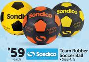 Sondico Team Rubber Soccer Ball-Each