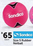 Sondico Size 5 Rubber Netball-Each