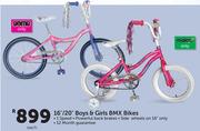 16/20" Boys & Girls BMX Bikes-Each
