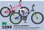 Raleigh 16/20" Girls/Boys Atomic 1.0 Mountain Bike-Each