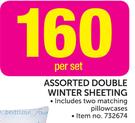 Assorted Double Winter Sheeting-Per Set