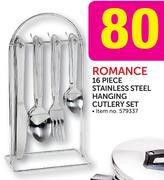 Romance 16 Piece Stainless Steel Hanging Cutlery Set