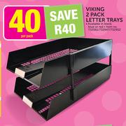 Viking 2 Pack Letter Trays-Per Pack