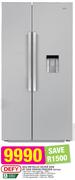 Defy 621Ltr Metallic Silver Side By Side Fridge/Freezer DFF416