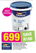 Dulux 20Ltr Acrylic PVA Brilliant White