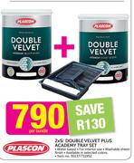 Plascon 2 x 5LTr Double Velvet Plus Academy Tray Set-Per Bundle