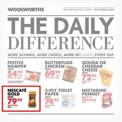 Woolworths : Daily Difference ( 28 Nov - 14 Dec 2014  ), page 1