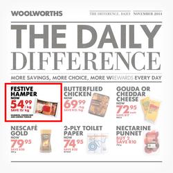 Woolworths : Daily Difference ( 28 Nov - 14 Dec 2014  ), page 1