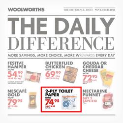 Woolworths : Daily Difference ( 28 Nov - 14 Dec 2014  ), page 1