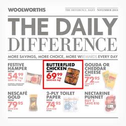 Woolworths : Daily Difference ( 28 Nov - 14 Dec 2014  ), page 1