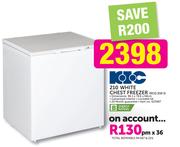 KIC 210Ltr White Chest Freezer KCG 210 1