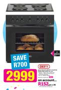 Defy 60cm Black Under Counter Oven and Hob DBO 458