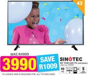 Sinotec 43" FHD LED TV 43E3000G