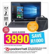 Packard Bell Intel Celeron Dual Core Notebook Bundle-On MyMig 500MB Top Up