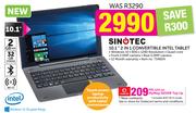 Sinotec 10.1" 2 In 1 Convertible Intel Tablet-On My Meg 500MB Top Up