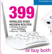 TP-Link Wireless N300 Modem Router