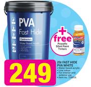 20Ltr Fast Hide PVA White