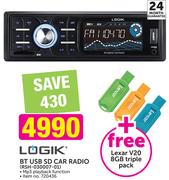 Logik BT USB SD Car Radio+ Free Lexar V20 8GB Triple Pack