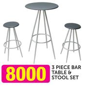 3 Piece Bar Table & Stool Set