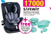 Safeway MotoX1 Car Seat+ Free Little One 5 Piece Baby Hamper Set