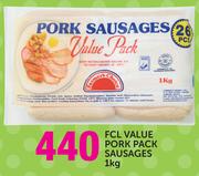 FCL Value Pork Pack Sausages-1Kg