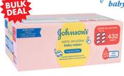 Johnson's Baby Bulk Wipes 432's pack(6 x 72's)