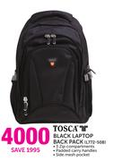 Tosca Black Laptop Backpack L772-50B