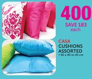 Casa Cushions Assorted 40x40x45Cm-Each