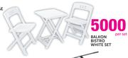 Balkon Bistro White Set-Per Set
