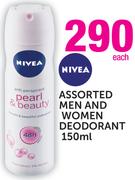 Nivea Assorted Men And Women Deodorant-150ml