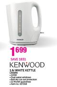 Kenwood 1.6Ltr White Kettle JK689