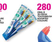 Oral B 3D Fresh Toothbrush Assorted Colours