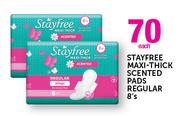 Stayfree Maxi Thick Scented Pads Regular-8's Each