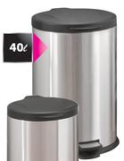 Mainstays 40Ltr Oval Stainless Steel Pedal Bin