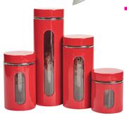 4 Piece Glass Canisters-Per Set