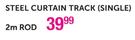 Decor Land 2m Rod Steel Curtain Track Single
