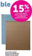 Decor Land Custom Made 25mm Aluminium Venetian Blinds-990 x 1250