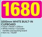 Ucan 1000mm White Built-In Cupboard
