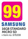 Samsung 16GB Standard Micro SD