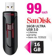 SanDisk 16GB Ultra USB 3.0-Each