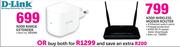 D-Link N300 Range Extender+ N300 Wireless Modem Router