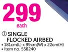 Single Flocked Airbed-Each